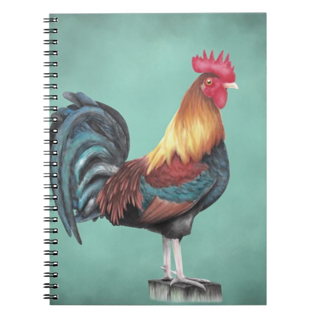 Caderno Espiral Rooster de Aquarela (Frente)