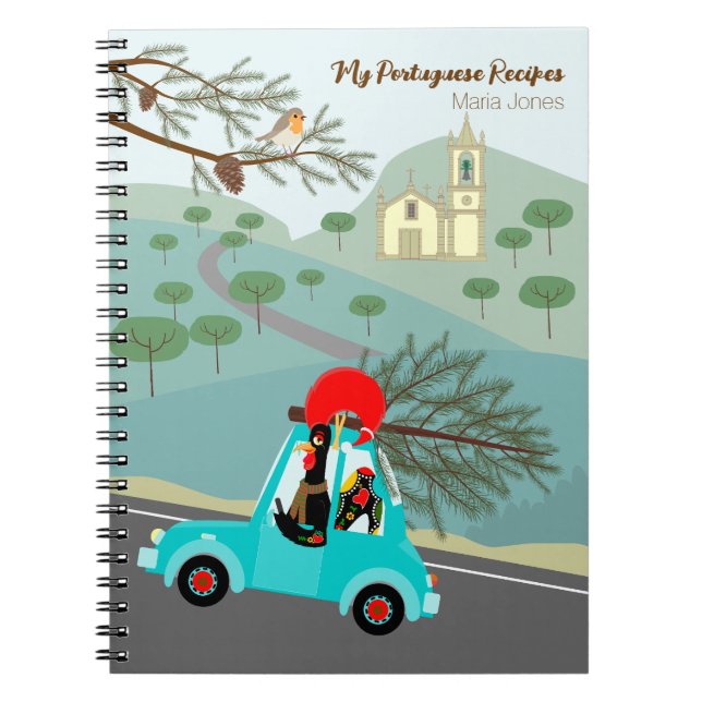 Caderno Espiral Rooster Português de Natal (Frente)