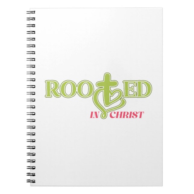 Caderno Espiral Rooted in Christ Christian Journal Notebook (Frente)