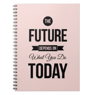 Caderno Espiral Rosa A Cotação Inspiracional Futura