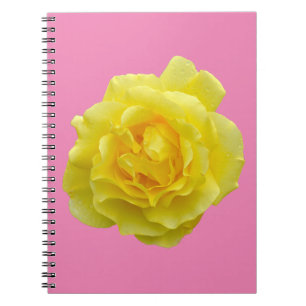 Caderno Espiral Rosa amarela