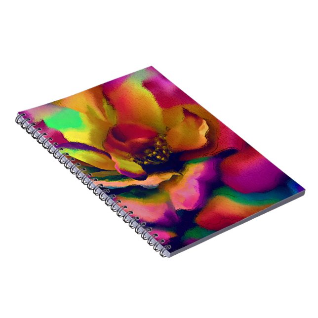 Caderno Espiral Rosa arco-íris (Lado Direito)