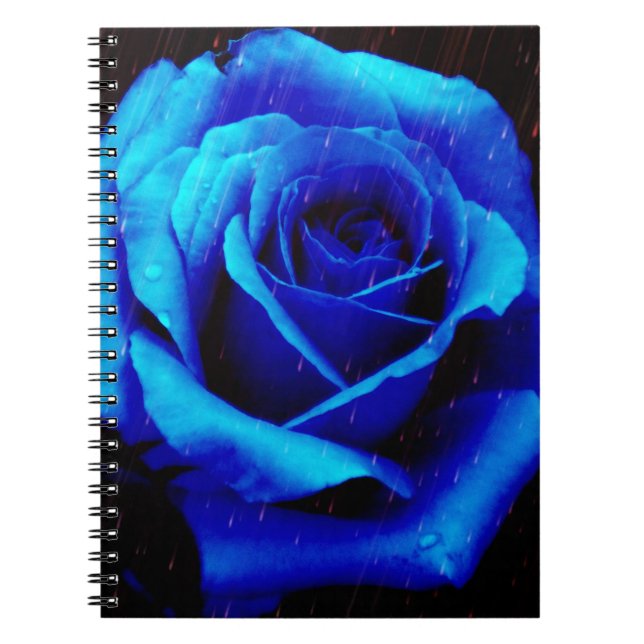 Caderno Espiral Rosa Azul Dramático (Frente)