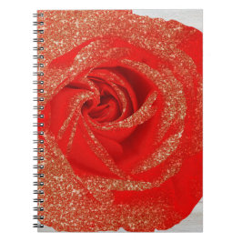 Caderno Espiral Rosa Branco Glitter Ouro Vermelho Madeira Shabby C