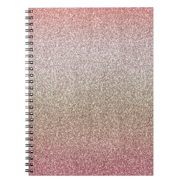 Caderno Espiral Rosa cor-de-rosa Dourada (Frente)