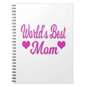 Caderno Espiral Rosa da mamã do mundo o melhor
