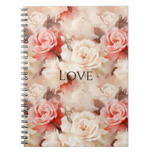 Caderno Espiral Rosa de Creme Rosa bonito