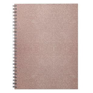 Caderno Espiral Rosa Dourada Glitter Metálico Bonito Girly Sparkly