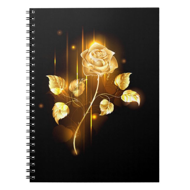 Caderno Espiral Rosa dourada ( rosa de ouro ) (Frente)