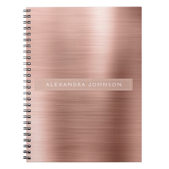Caderno Espiral Rosa Dourado - Rosa Foil Professional Giry (Frente)