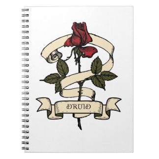Caderno Espiral rosa druida