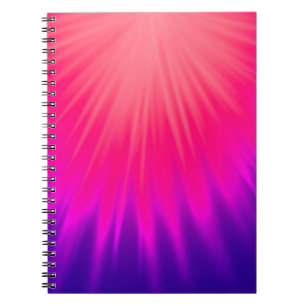 Caderno Espiral Rosa e Abstrato púrpura vibrantes