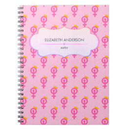 Caderno Espiral Rosa Feminista Personalizado