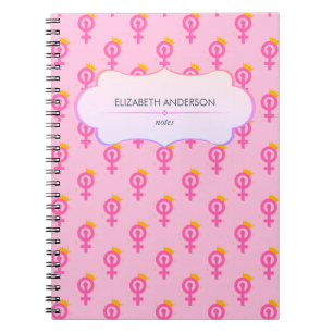 Caderno Espiral Rosa Feminista Personalizado