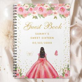 Caderno Espiral Rosa Floral Escuro, Princesa Princesa Doce Dezesse
