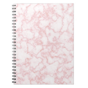 Caderno Espiral rosa-mármore