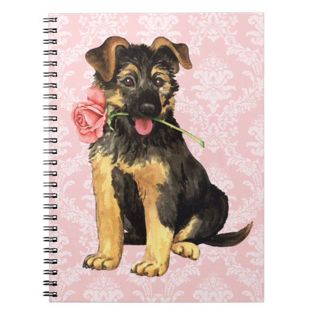 Caderno Espiral Rosa namorados GSD (Frente)