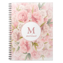 Caderno Espiral rosa romântico chic elegante