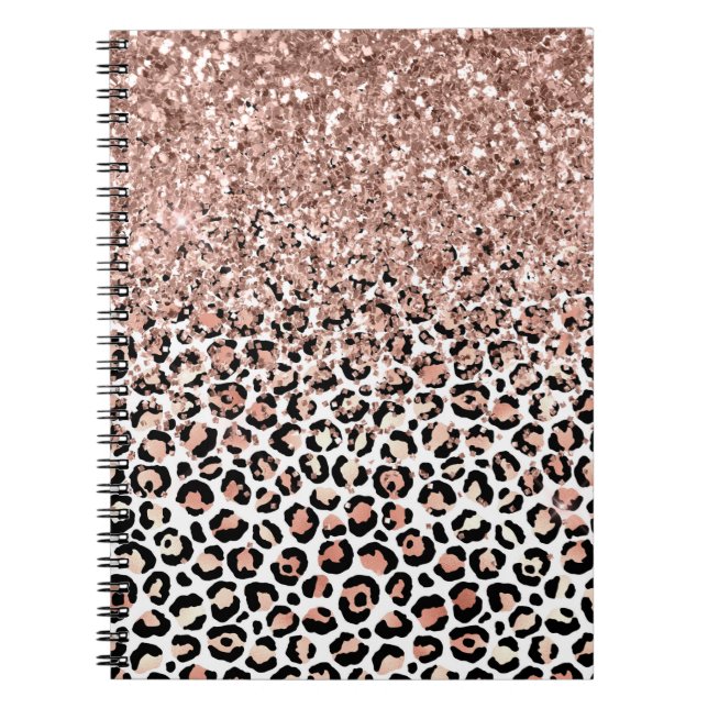 Caderno Espiral Rosa Rosa Rosa Rosa Rosa Negra Leopardo Branco Bri (Frente)