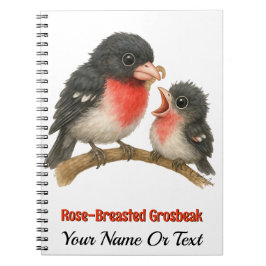 Caderno Espiral Rosa surpreendente quebrado de Grosbeak