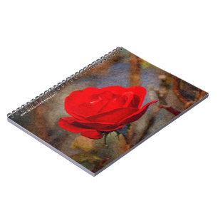 Caderno Espiral Rosa Vermelha