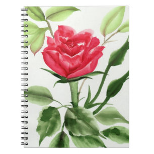 Caderno Espiral Rosa vermelha