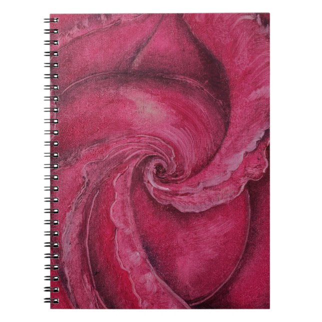 Caderno Espiral Rosa vermelha fechada (Frente)