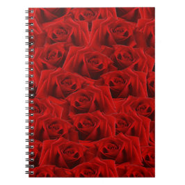 Caderno Espiral Rosa vermelha romântica