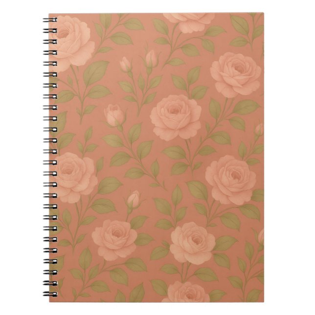 Caderno Espiral Rosa Vintage (Frente)