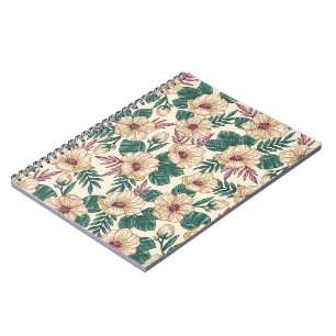 Caderno Espiral Rosas