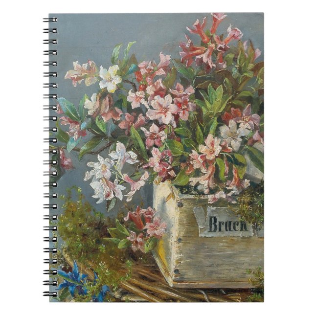 Caderno Espiral Rosas alpinos em uma janela - Andreas Lach (Frente)