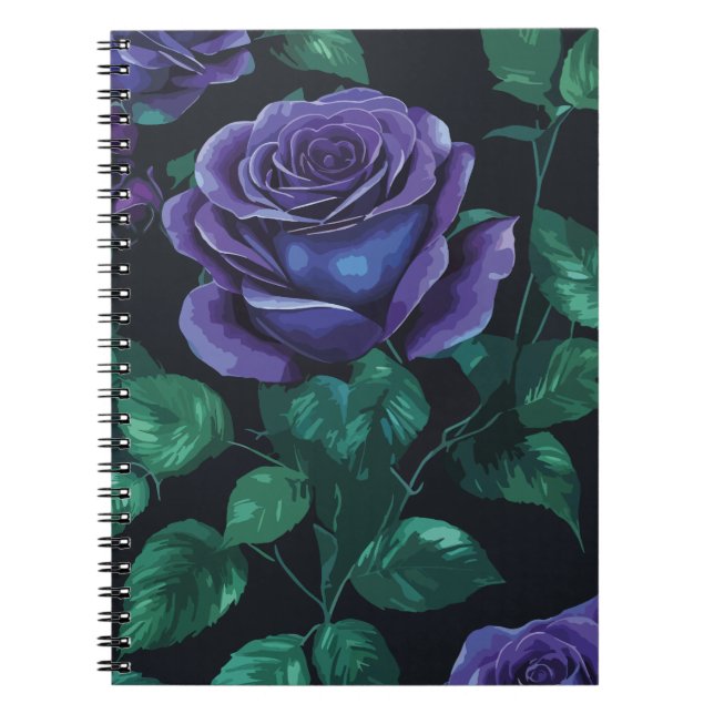 Caderno Espiral Rosas azuis (Frente)