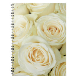 Caderno Espiral Rosas brancos por Therosegarden