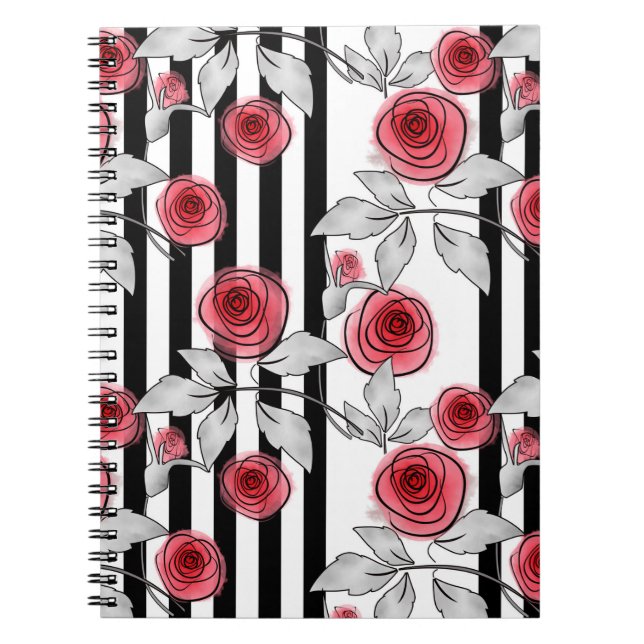 Caderno Espiral Rosas de Aquarela (Frente)