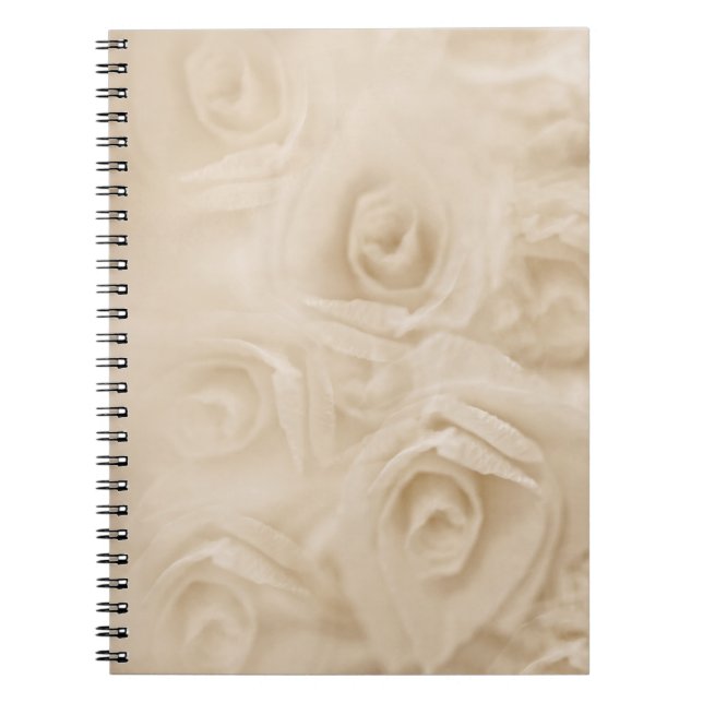 Caderno Espiral Rosas de papel Sépia (Frente)