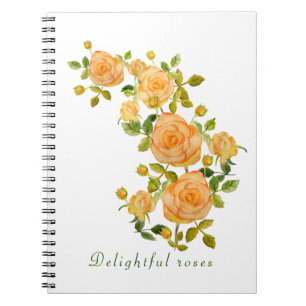 Caderno Espiral Rosas deliciosos - Almofadas de T-Shirt Trivet Pap