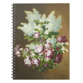 Caderno Espiral Rosas e Lilacs