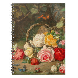 Caderno Espiral Rosas em uma cesta - Josef Neugebauer