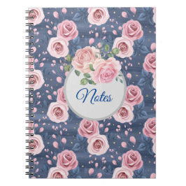 Caderno Espiral Rosas Rosa de Jardim
