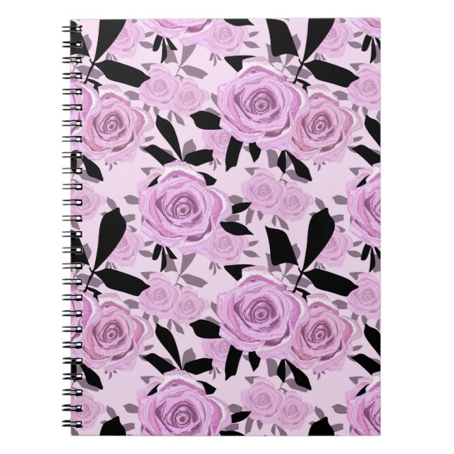 Caderno Espiral Rosas rosadas (Frente)