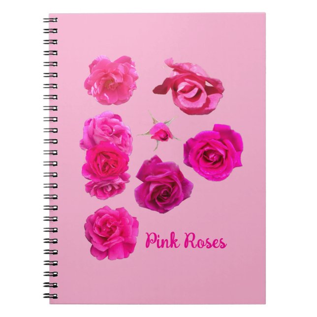 Caderno Espiral Rosas Rosas  (Frente)