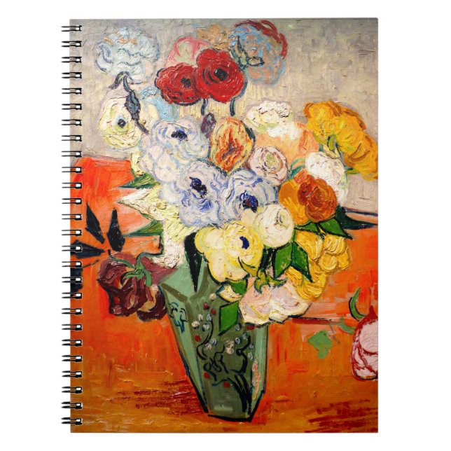 Caderno Espiral Rosas Van Gogh e Anemones (Frente)
