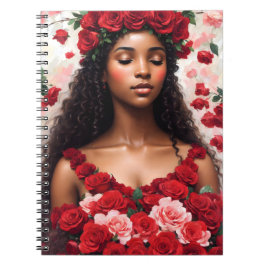 Caderno Espiral Rosas vermelhas Bela Arte Negra
