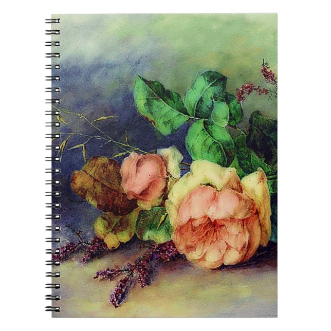 Caderno Espiral Rosas vintage (Frente)