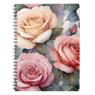 Caderno Espiral Rosas vintage