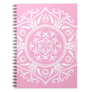 Caderno Espiral Rose Mandala
