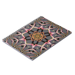Caderno Espiral Roseta Dourada
