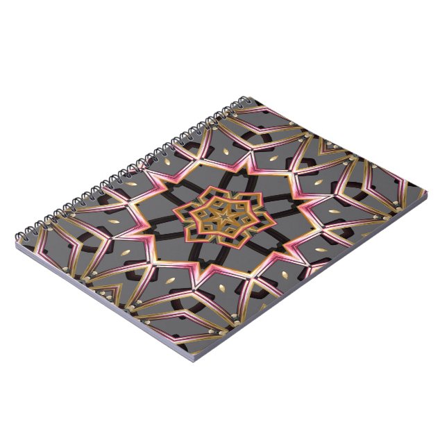 Caderno Espiral Roseta Dourada (Left Side)