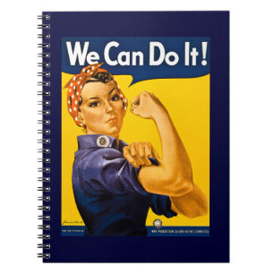 Caderno Espiral Rosie o rebitador nós podemos fazê-lo vintage