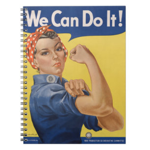 Caderno Espiral Rosie the Riveter: Forte Empoderamento feminino